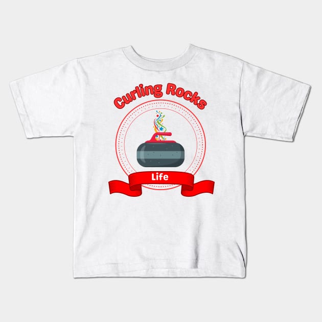 curling rocks Kids T-Shirt by smkworld